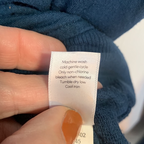 Athleta Cut Out Neck Sweatshirt Top Constellation Blue W-309 Size Small - Picture 8 of 10